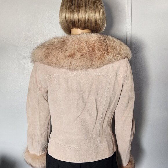 #727 Suede/fox fur jacket - Picture 2 of 4